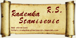 Radenka Stanišević vizit kartica